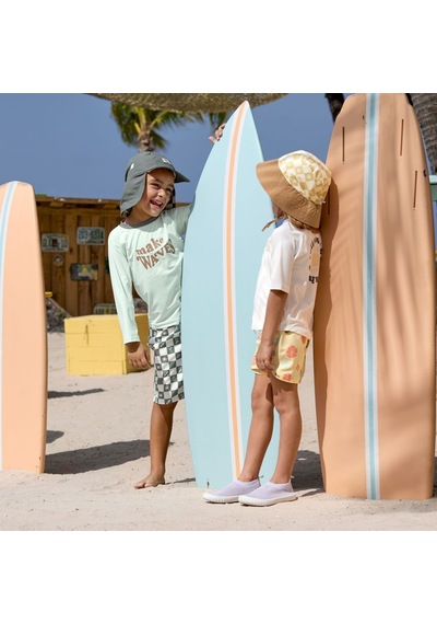 Lassig Make Waves Uv Korumalı Uzun Kollu Mayo Tişört Sea Foam Açık Mavi