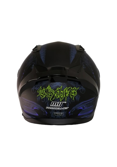 Motosiklet Kaskı Ecer 22.r06 Sertifikalı Double Vizör Full Face Kask Mision Blue Çok Renkli