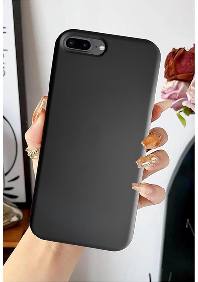 İphone 7/8 İle Uyumlu Lansman Kılıf İçi Kadife Kaplamalı Kamera Çevresi Yükseltili Premium Silikon Kılıf Siyah