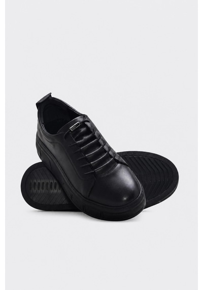 Fast Step Hakiki Deri Siyah Kadın Casual Ayakkabı 399za6030