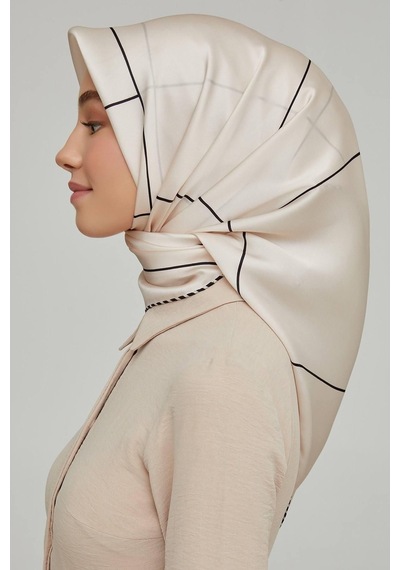 Armine Dj Saf İpek Eşarp 8655d T Nostalji Twill -06 Krem