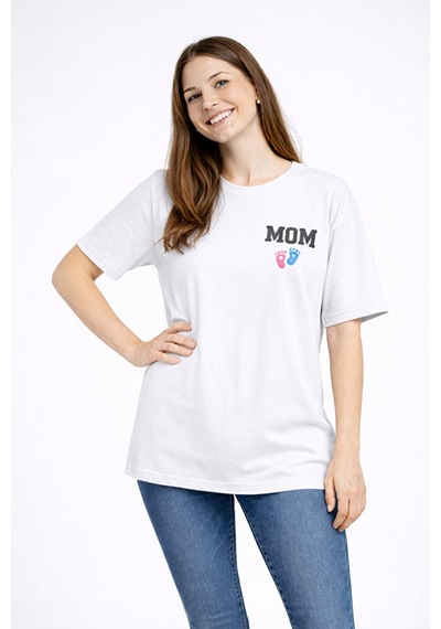 Nevermind Anne Baba Kombini Mom Dad Baskılı Çift Tişört Oversize Unisex 2 L Siyah - Beyaz