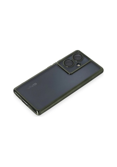 Gld-spt- Newface Vivo V29 Lite Kılıf Razer Lensli Silikon - Yeşil