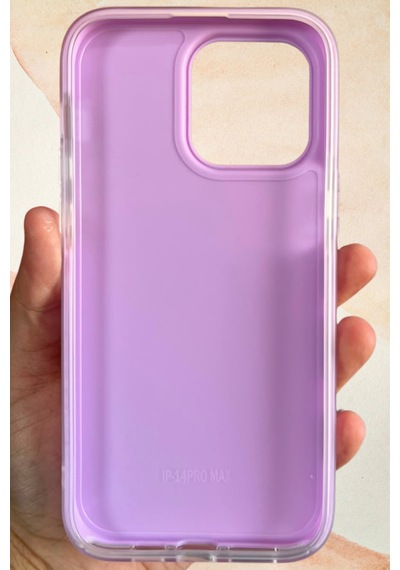 İphone 14 Pro Max Uyumlu İnci Işıltısı Fiyonk Taşlı Lila Silikon Telefon Kılıfı Mor