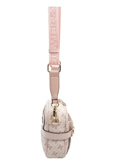 Silver & Polo Silver Polo Pembe - Pudra Monogram Kadın Çapraz Çanta Sp1256