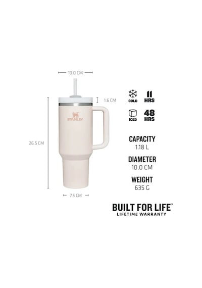 Stanley Quencher Pipetli Termos Bardak 1.18 Lt - Rose Quartz