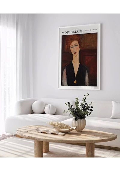 Çerçevesiz Poster Modigliani Bir Kadının Portresi