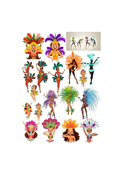 Yağmur Ormanı İnsanları Sticker Set 20 Parça Telefon, Tablet, Defter, Laptop Sticker