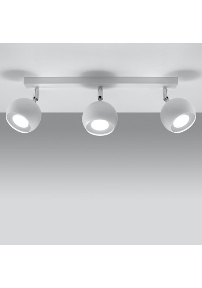 Tr Retro Beyaz 180 Derece Hareketli Modern Spor 3 Lü Led Spot Avize Beyaz Ampullü Diğer