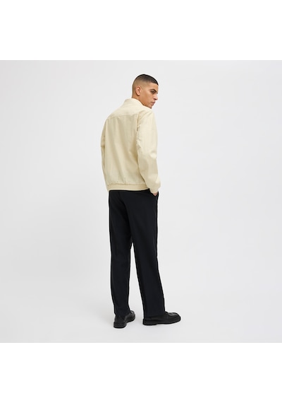 Jack & Jones Jack&jones Blaleister Linen Blend Bomber Erkek Bej Klasik Yaka Ceket Bej-1
