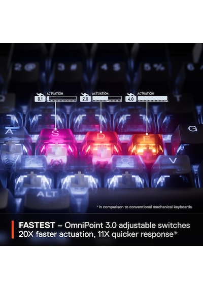 Steelseries Apex Pro TKL Gen 3 Omnipoint 3.0 Hipermanyetik Switch RGB Mekanik Kablolu Oyuncu Klavyesi