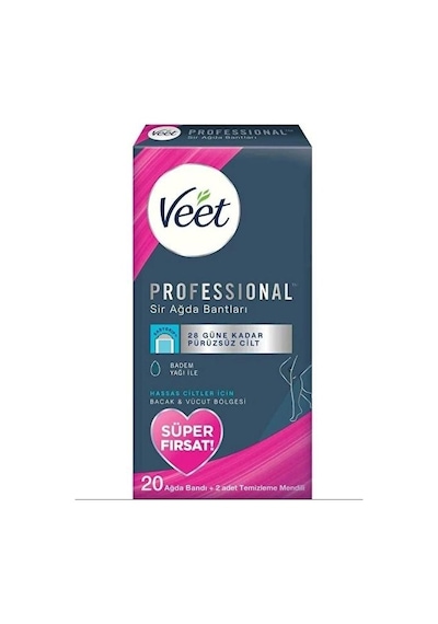 Veet Hassas Ciltler İçin Sir Ağda Bandı 20'li