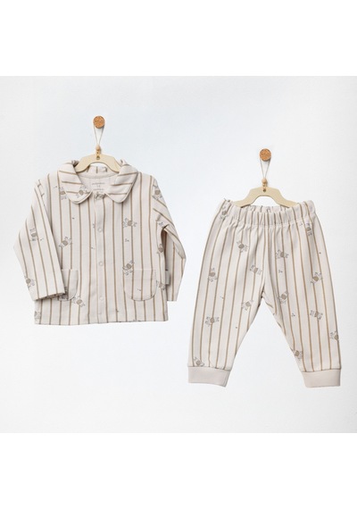 Andywawa Bebek Pijama Takımı - Andywawa - Bej - 1-3 Ay - Ac27283-bej-1-3 Ay