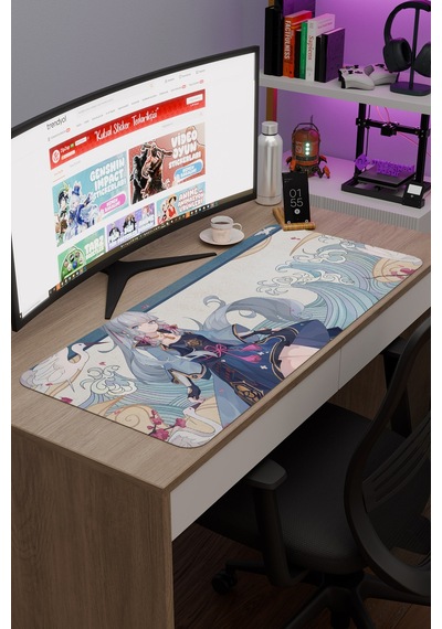 Ayaka Genshin Impact Anime Gacha V2 - 90x40 Xxl Gaming Mouse Pad Fare Altlığı