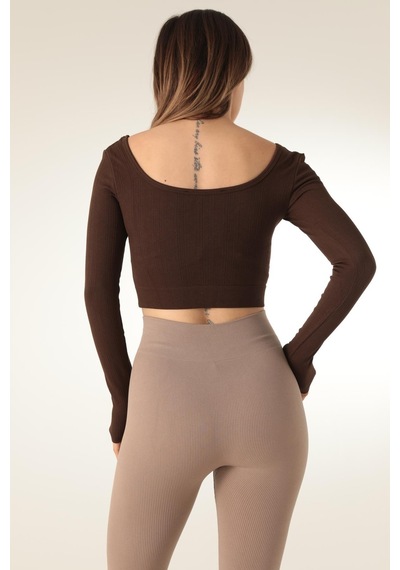 Doremi Seamless Straplez Uzun Kollu Fitilli Büstiyer 001