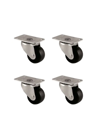 Bilyalı Teker 32mm Siyah 4 Adet Çok Renkli