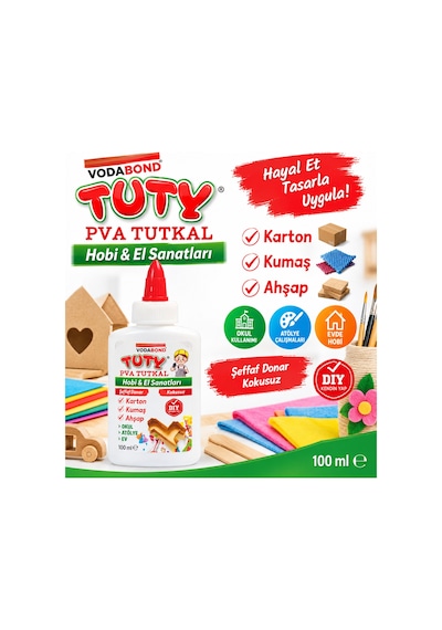 Tuty Hobi Tutkalı Kumaş, Karton, Ahşap - 924856403