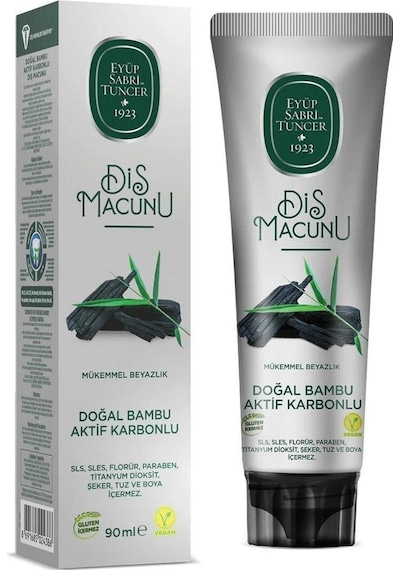Eyüp Sabri Tuncer Doğal Bambu Karbonlu Diş Macunu 4 x 90 ML