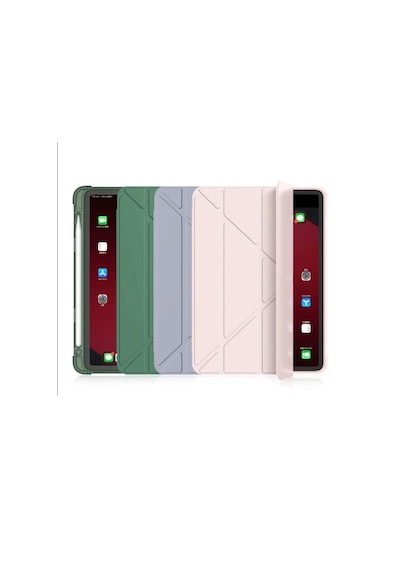 Apple Uyumlu iPad Air 1 9.7 Kılıf Kalem Bölmeli Trifolding Case A1474 A1