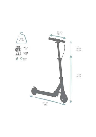 Decathlon Mid 5 Scooter Mavi - Turuncu