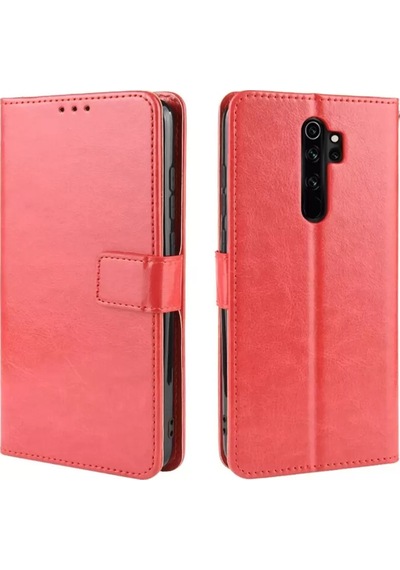 Newface Xiaomi Redmi Note 8 Pro Kılıf Trend S Plus Kapaklı Kılıf - Kırmızı Resimdeki