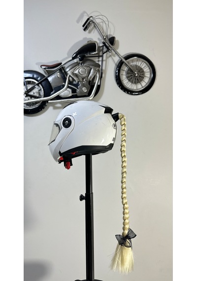 Motor & Motosiklet Sarı Örgü Saç Kask Dış Aksesuarı Diğer