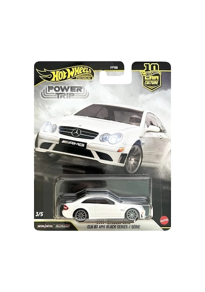 Hot Wheels Premium 2008 Mercedes-benz Clk 63 Amg Black Series - Car Culture Power Trip Beyaz 1/64 Di Çok Renkli
