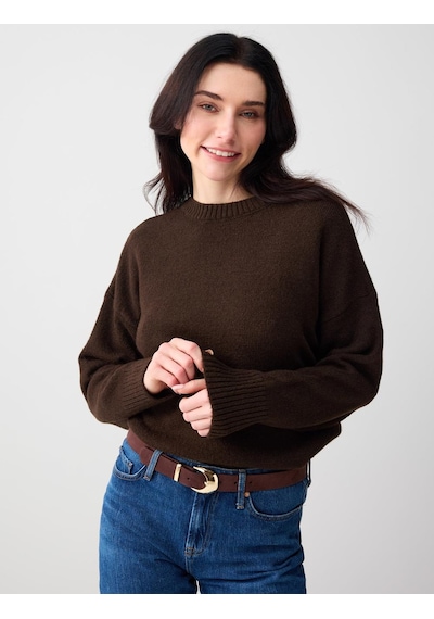 Jimmy Key Kahverengi Uzun Kollu Bisiklet Yaka Triko Kazak 5ww135664800