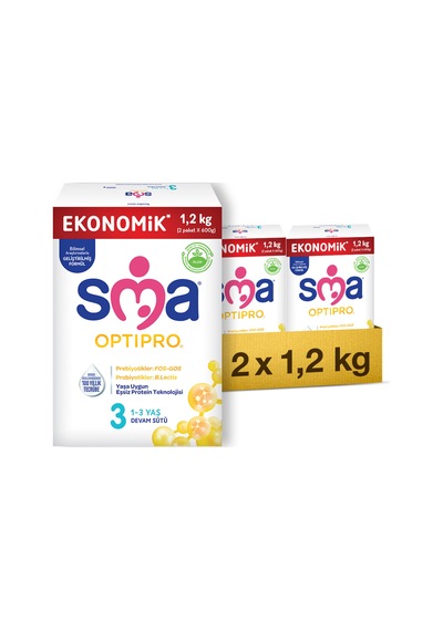 SMA Optipro 3 Probiyotik Devam Sütü 1200 Gr 2 Adet