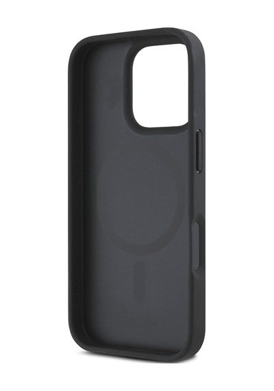 Apple Uyumlu iPhone 16 Pro Kılıf Dkny Lisanslı Magsafe Şarj Özellikli 3d Yazılı Repeat Pattern Siyah