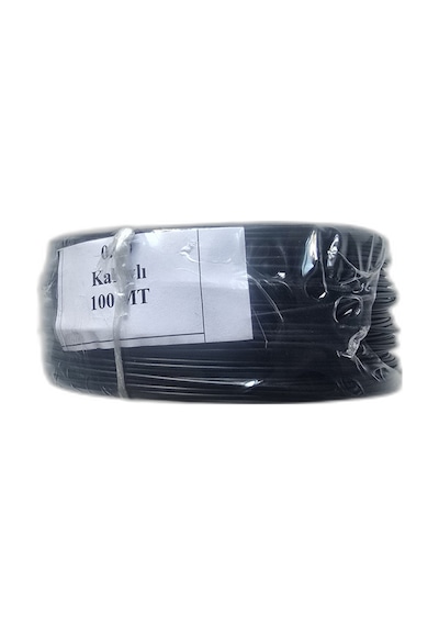 Tek Damarlı Kalaylı Tam Bakır Zil Teli Ve Montaj Teli 0.50 Mm 100 Metre - Siyah