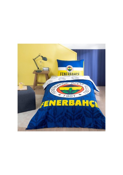 Fenerbahçe Palamut Renkli Klişe Pamuk Nevresim Takımı, Çok Renkli, Küçük Tek Kişilik
