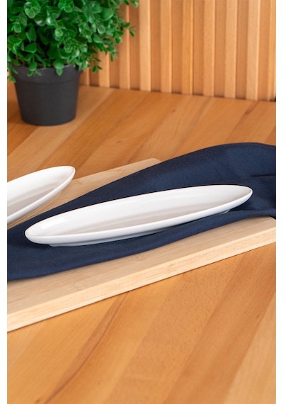 Acar Aria Collection Oval Zeytinlik - 25 Cm Por-05293 Beyaz