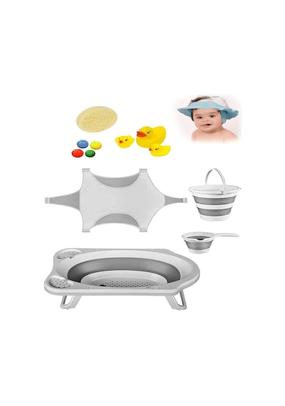 Bebek Banyo Küvet Seti Gri