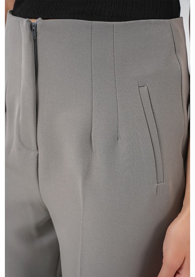 Bigdart 6650 Yüksek Bel Kumaş Pantolon - Gri
