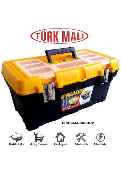 Metal Kilitli Super-Bag Organizerli Alet Takım Çantası 19"İnç N11.1246