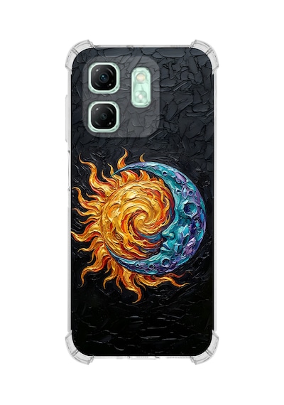 Printify Infinix Smart 9 İle Uyumlu Şeffaf Silikon Kılıf Uv Baskılı Esnek Tpu Kapak Sıcak Ve Soğuk No4