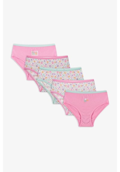 Penti Pembe Kız Çocuk Popflower Pamuklu 5'li Slip Külot