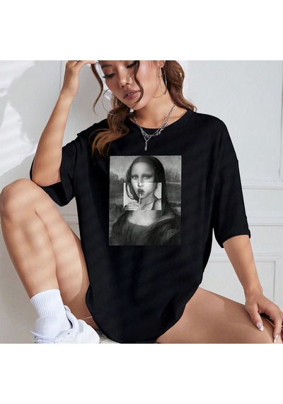 Noıssey Urban Pop Graphic Kadın Tişört Koleksiyonukod 5160 Siyah