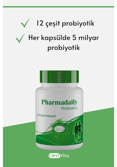 Pharmadaily Probiotics Probiotic Complex 12 Çeşit Probiyotik 30 Kapsül