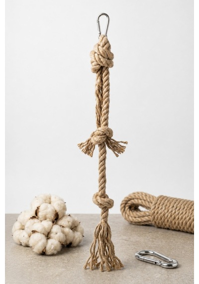 Mivra Pets Papağan Stres Halatı 40 Cm Jüt