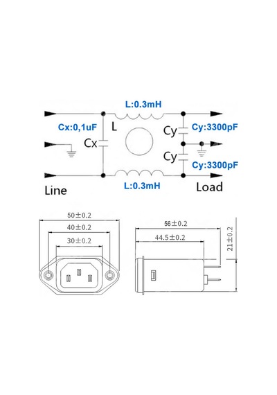 CW1D-10A-T AC 250V 10A C14 Erkek Soket EMI Filtreli Hat Şebeke EMC RFI Gürültü Bastırıcı Azaltıcı