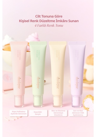 Dasique Güneş Koruyucu Ton Eşitleyici Ve Pürüzsüzleştirici Baz Correcting Sun Base 02 Cica Green