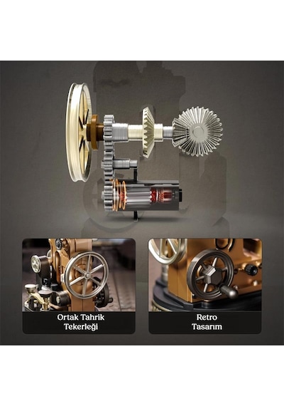 Rokr Cgm02 Morse Telegraph Dıy Mechanical 3d Puzzle Maket Model Seti 3d Model Kit Detaylı Dekoratif Hobi Seti Hareketli Ve Işıklı