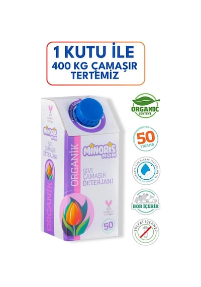 Mey İthalat Mom Organik Sıvı Çamaşır Deterjanı 1 Lt 50 Yıkama Diğer