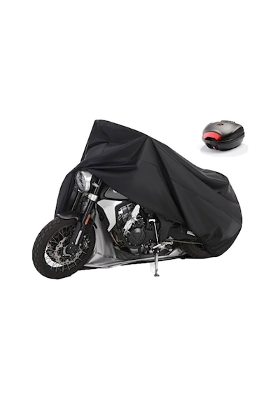 Siyah Arka Çanta Uyumlu Kral Motor Kr-41 Epico Uyumlu Motosiklet Brandası Motor Örtüsü