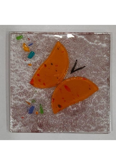 Kelebek Desenli Banyo Cam Gider Kapağı Süsü Tekli Ölçü :10x10 Cm Standart