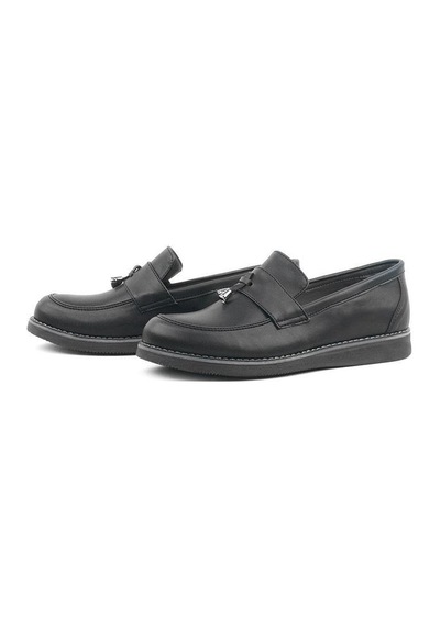 Rakerplus Siyah Mat Loafer Klasik Çocuk Ayakkabısı Siyah