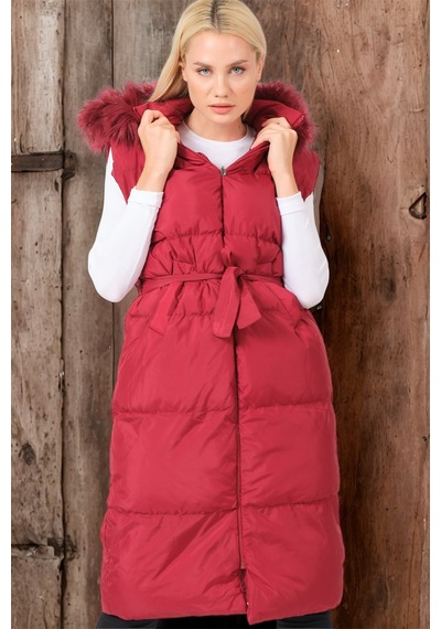 Z6744 Dewberry Bayan Yelek-açık Bordo Açık Bordo