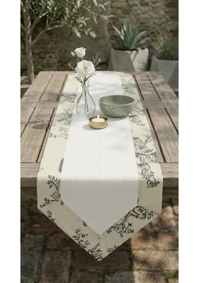 Toilea Charcoal Panel Runner Çok Renkli